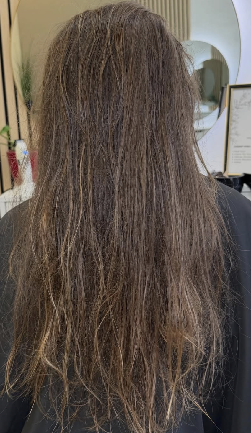 Résultat avant le soin capillaire HAIR'itage